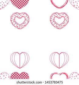 Abstract romantic background with hearts. Vector backdrop for Valentine's day.