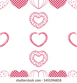 Abstract romantic background with hearts. Vector backdrop for Valentine's day.