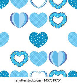 Abstract romantic background with hearts. Vector backdrop for Valentine's day.