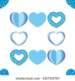 Abstract romantic background with hearts. Vector backdrop for Valentine's day.