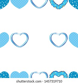 Abstract romantic background with hearts. Vector backdrop for Valentine's day.