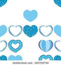 Abstract romantic background with hearts. Vector backdrop for Valentine's day.