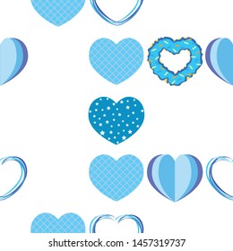 Abstract romantic background with hearts. Vector backdrop for Valentine's day.