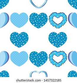 Abstract romantic background with hearts. Vector backdrop for Valentine's day.