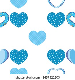 Abstract romantic background with hearts. Vector backdrop for Valentine's day.