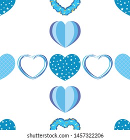 Abstract romantic background with hearts. Vector backdrop for Valentine's day.