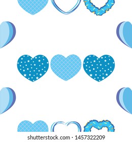 Abstract romantic background with hearts. Vector backdrop for Valentine's day.