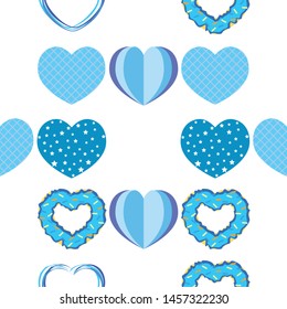 Abstract romantic background with hearts. Vector backdrop for Valentine's day.