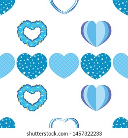 Abstract romantic background with hearts. Vector backdrop for Valentine's day.