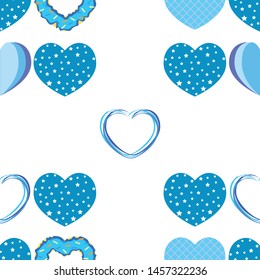Abstract romantic background with hearts. Vector backdrop for Valentine's day.