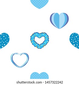 Abstract romantic background with hearts. Vector backdrop for Valentine's day.