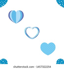 Abstract romantic background with hearts. Vector backdrop for Valentine's day.