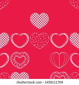 Abstract romantic background with hearts. Vector backdrop for Valentine's day.