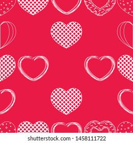 Abstract romantic background with hearts. Vector backdrop for Valentine's day.