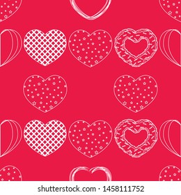 Abstract romantic background with hearts. Vector backdrop for Valentine's day.