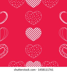 Abstract romantic background with hearts. Vector backdrop for Valentine's day.