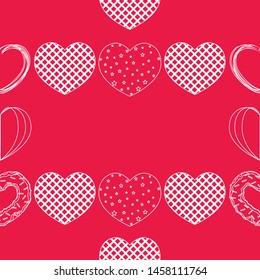 Abstract romantic background with hearts. Vector backdrop for Valentine's day.