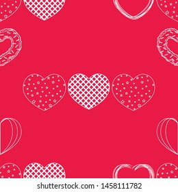 Abstract romantic background with hearts. Vector backdrop for Valentine's day.