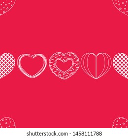 Abstract romantic background with hearts. Vector backdrop for Valentine's day.