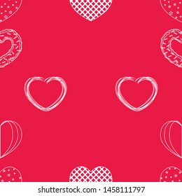 Abstract romantic background with hearts. Vector backdrop for Valentine's day.