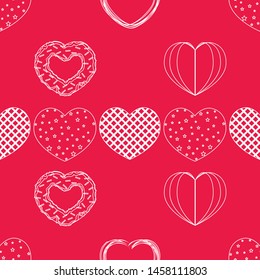 Abstract romantic background with hearts. Vector backdrop for Valentine's day.