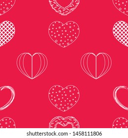 Abstract romantic background with hearts. Vector backdrop for Valentine's day.