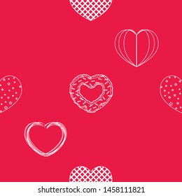 Abstract romantic background with hearts. Vector backdrop for Valentine's day.