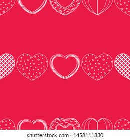 Abstract romantic background with hearts. Vector backdrop for Valentine's day.