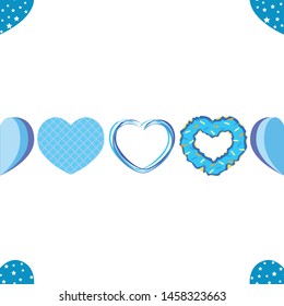 Abstract romantic background with hearts. Vector backdrop for Valentine's day.