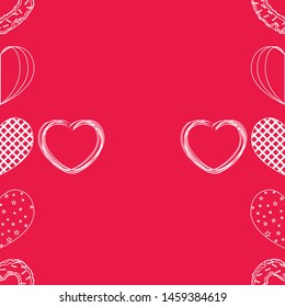 Abstract romantic background with hearts. Vector backdrop for Valentine's day.