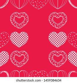 Abstract romantic background with hearts. Vector backdrop for Valentine's day.