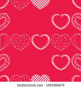 Abstract romantic background with hearts. Vector backdrop for Valentine's day.