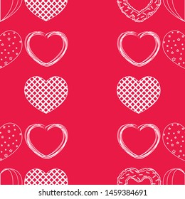 Abstract romantic background with hearts. Vector backdrop for Valentine's day.