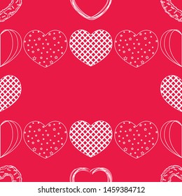 Abstract romantic background with hearts. Vector backdrop for Valentine's day.