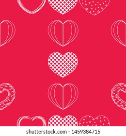 Abstract romantic background with hearts. Vector backdrop for Valentine's day.
