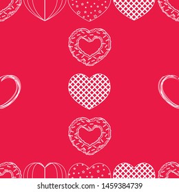 Abstract romantic background with hearts. Vector backdrop for Valentine's day.