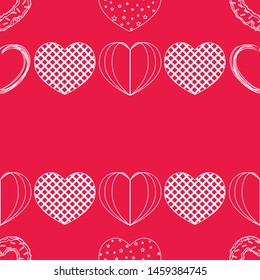 Abstract romantic background with hearts. Vector backdrop for Valentine's day.