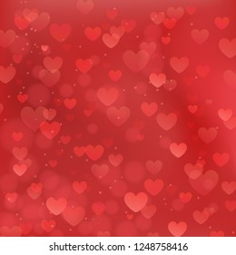 Beautiful Red Love Theme Background Transparent Stock Vector (Royalty ...