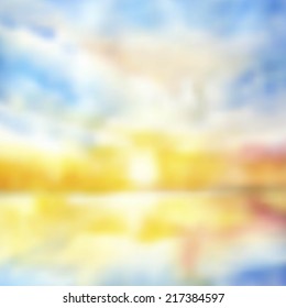 abstract romantic background with sunset