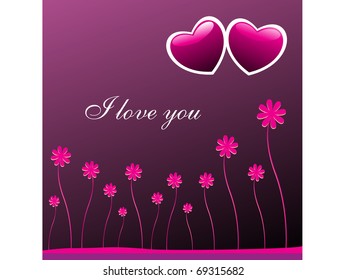 abstract romantic background for valentine day, vector illustration