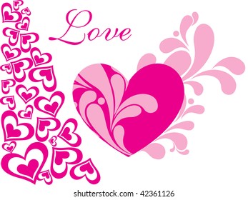 abstract romantic background, vector illustration