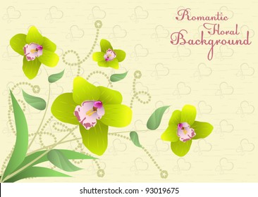 Abstract romantic background for your business card