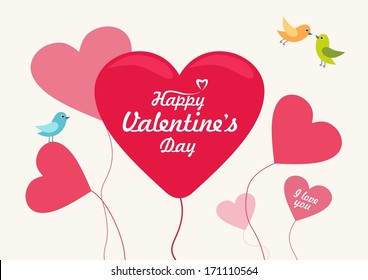 Abstract romantic concept with the hearts. Vector illustration.