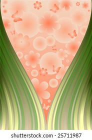 Abstract  romantic floral spring background (vector)
