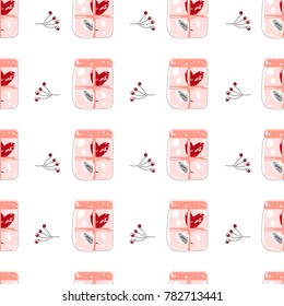 Abstract Romantic Hand Drawn Seamless Pattern  Happy Valentine's Day creative print. Lovely concept vector illustration design.  Trendy background for wrapping paper, invitations, greeting cards