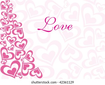 abstract romantic heart background with love