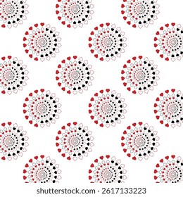 abstract romantic heart pattern design for fabric and background
