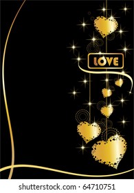 abstract romantic love background, vector illustration