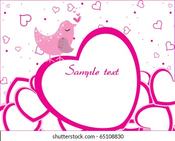 abstract romantic love background, vector illustration