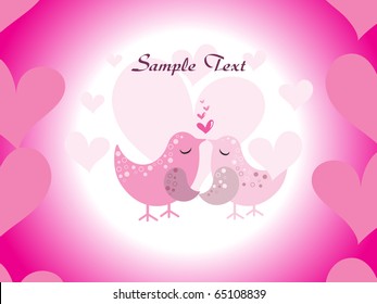 abstract romantic love background, vector illustration